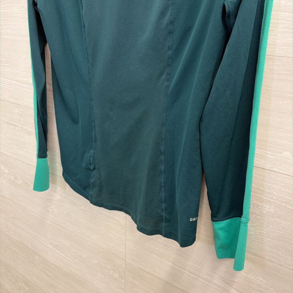 Nike Green Long Sleeve Athletic Top Large