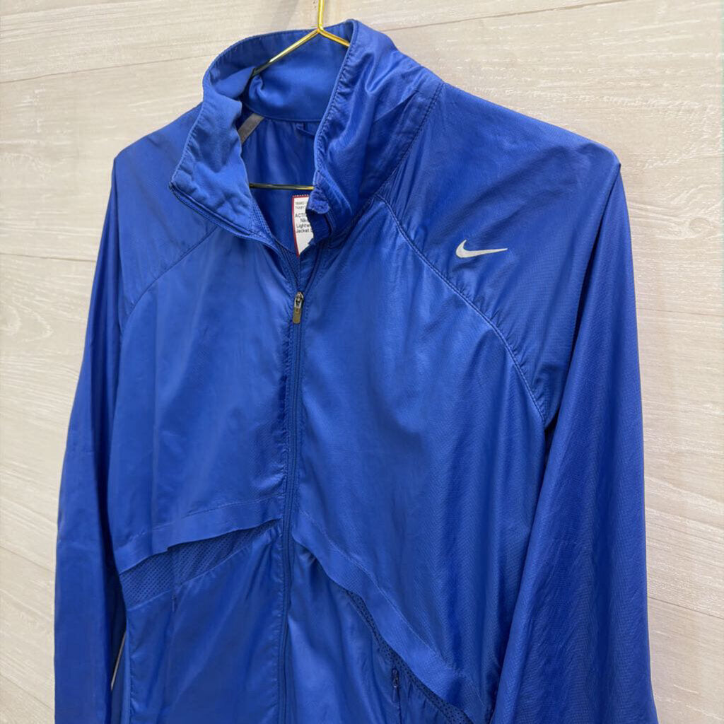 Nike Blue Lightweight Zip Up Jacket Large