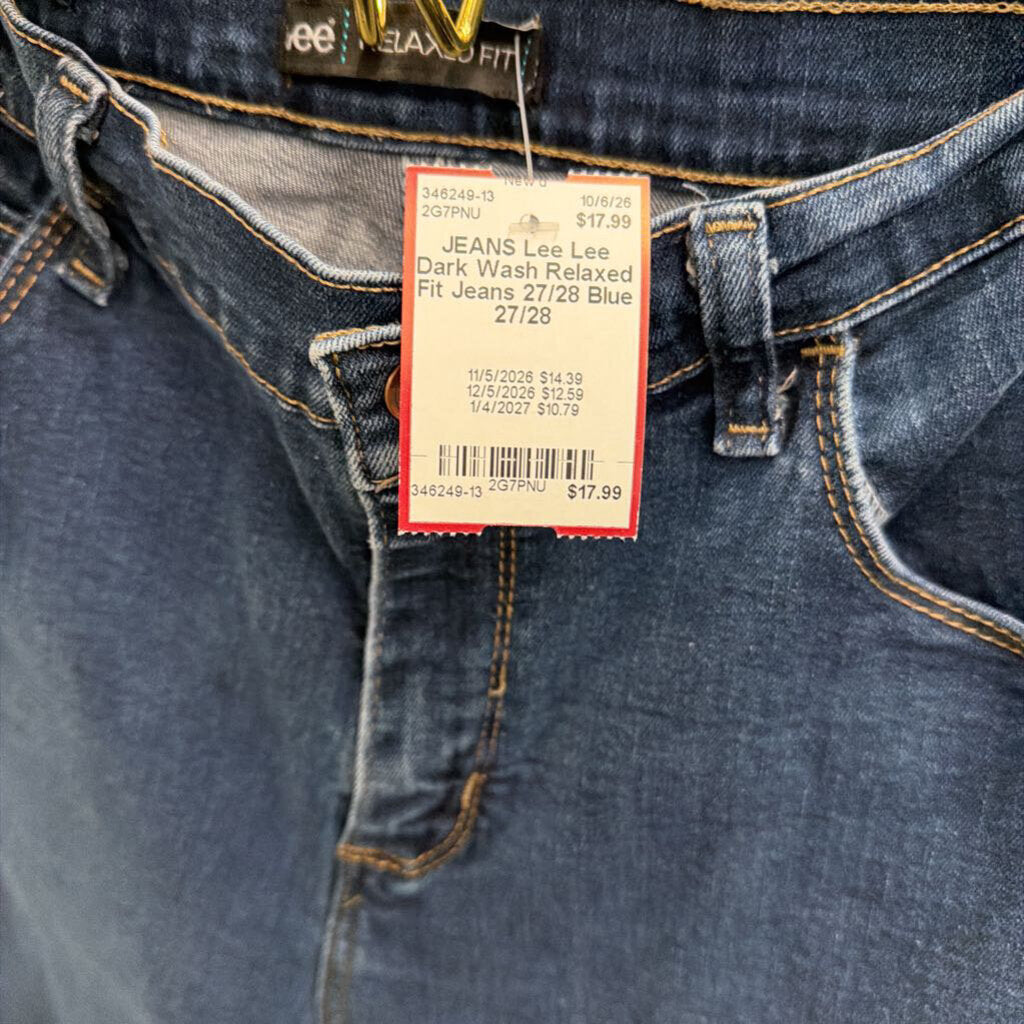 Lee Dark Wash Relaxed Fit Jeans 27/28