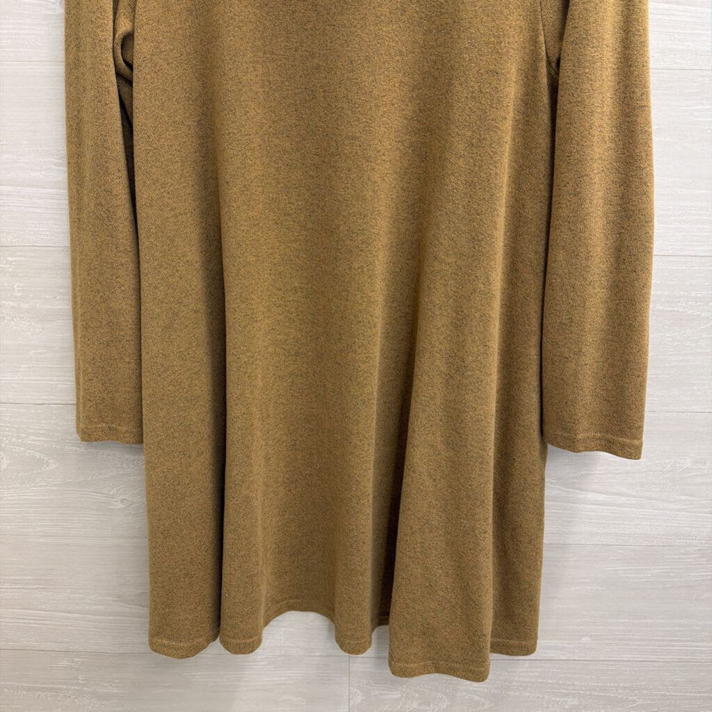 Aryeh Brown Knit Long Sleeve Turtleneck Dress Large