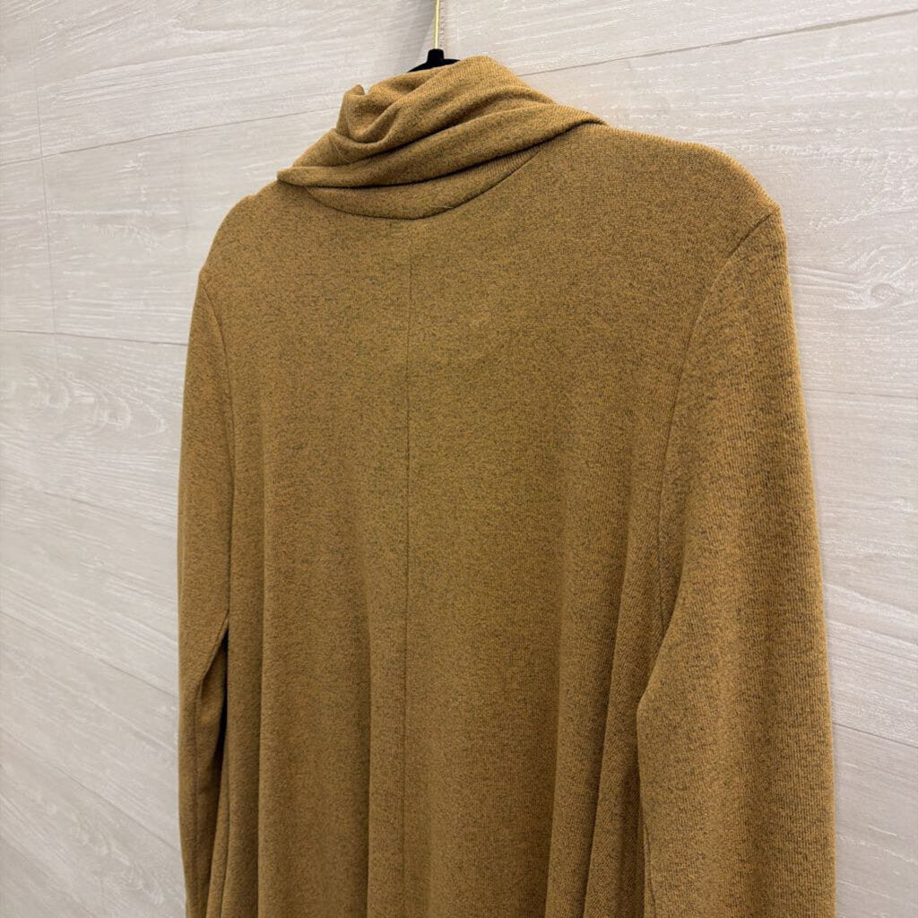 Aryeh Brown Knit Long Sleeve Turtleneck Dress Large