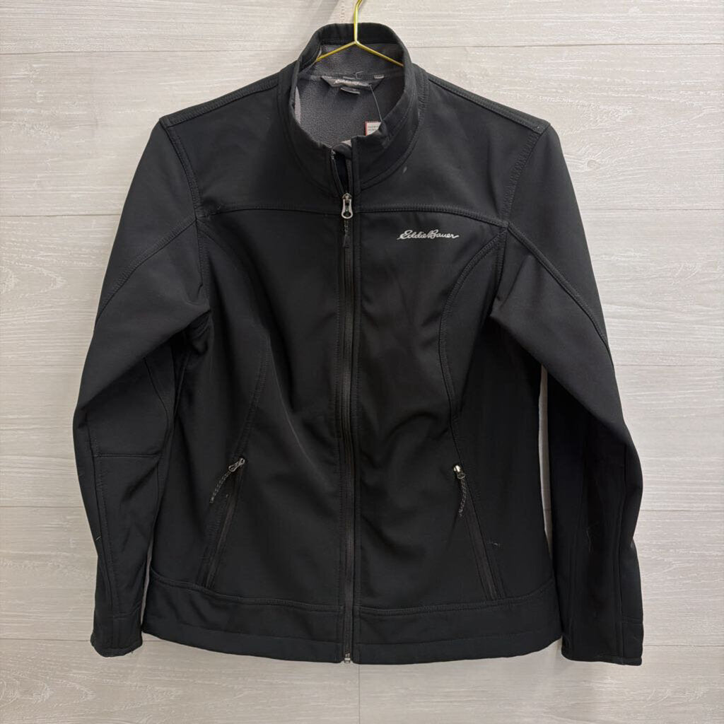 Eddie Bauer Black Zip Front Jacket Medium