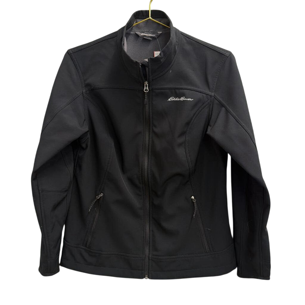 Eddie Bauer Black Zip Front Jacket Medium