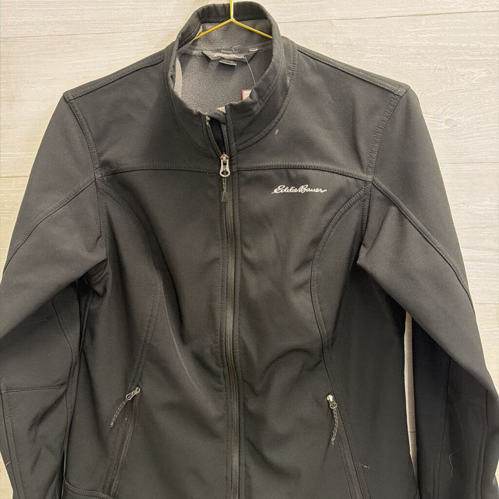 Eddie Bauer Black Zip Front Jacket Medium