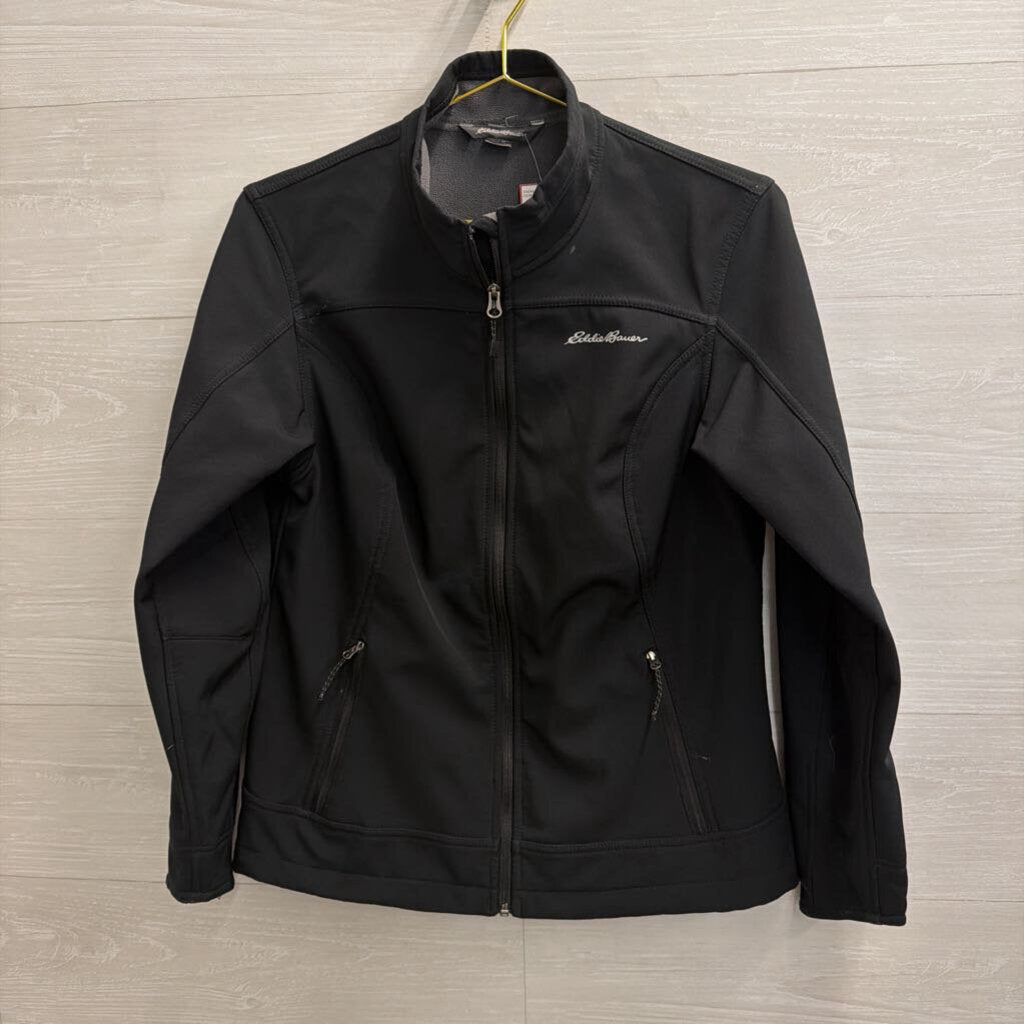 Eddie Bauer Black Zip Front Jacket Medium