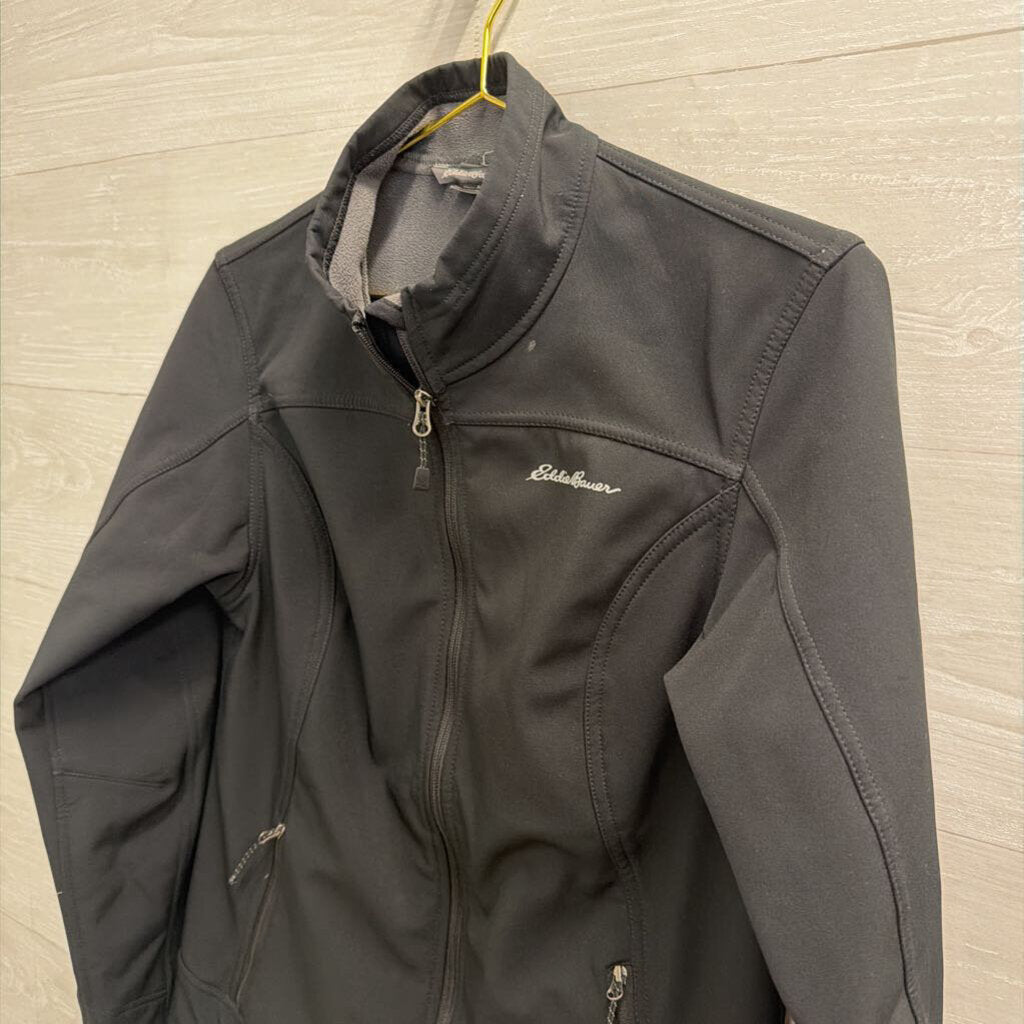 Eddie Bauer Black Zip Front Jacket Medium