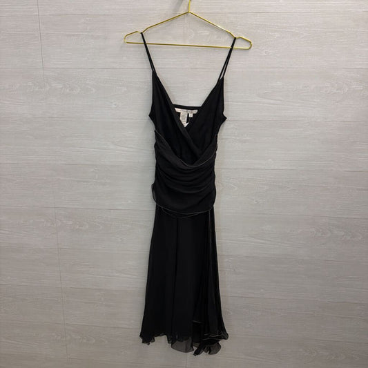 Vintage Studio M Black Ruched Detail Dress Small