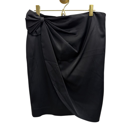 Calvin Klein Black Silky Bow Detail Skirt 6