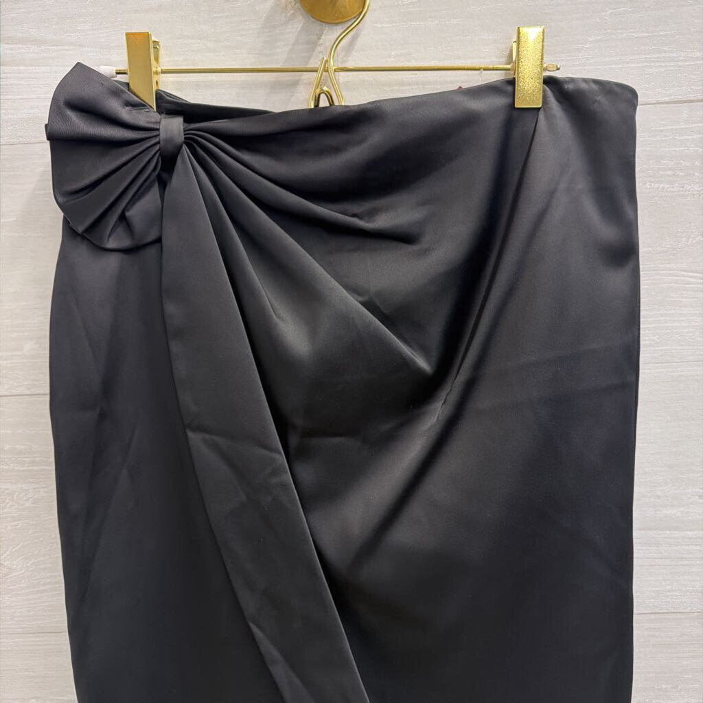 Calvin Klein Black Silky Bow Detail Skirt 6