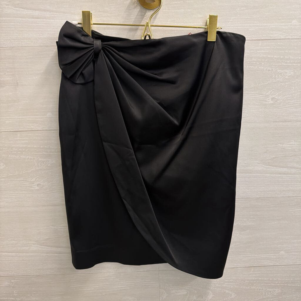 Calvin Klein Black Silky Bow Detail Skirt 6