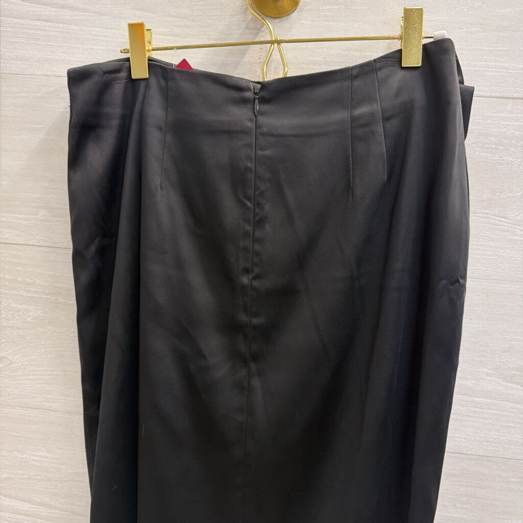 Calvin Klein Black Silky Bow Detail Skirt 6