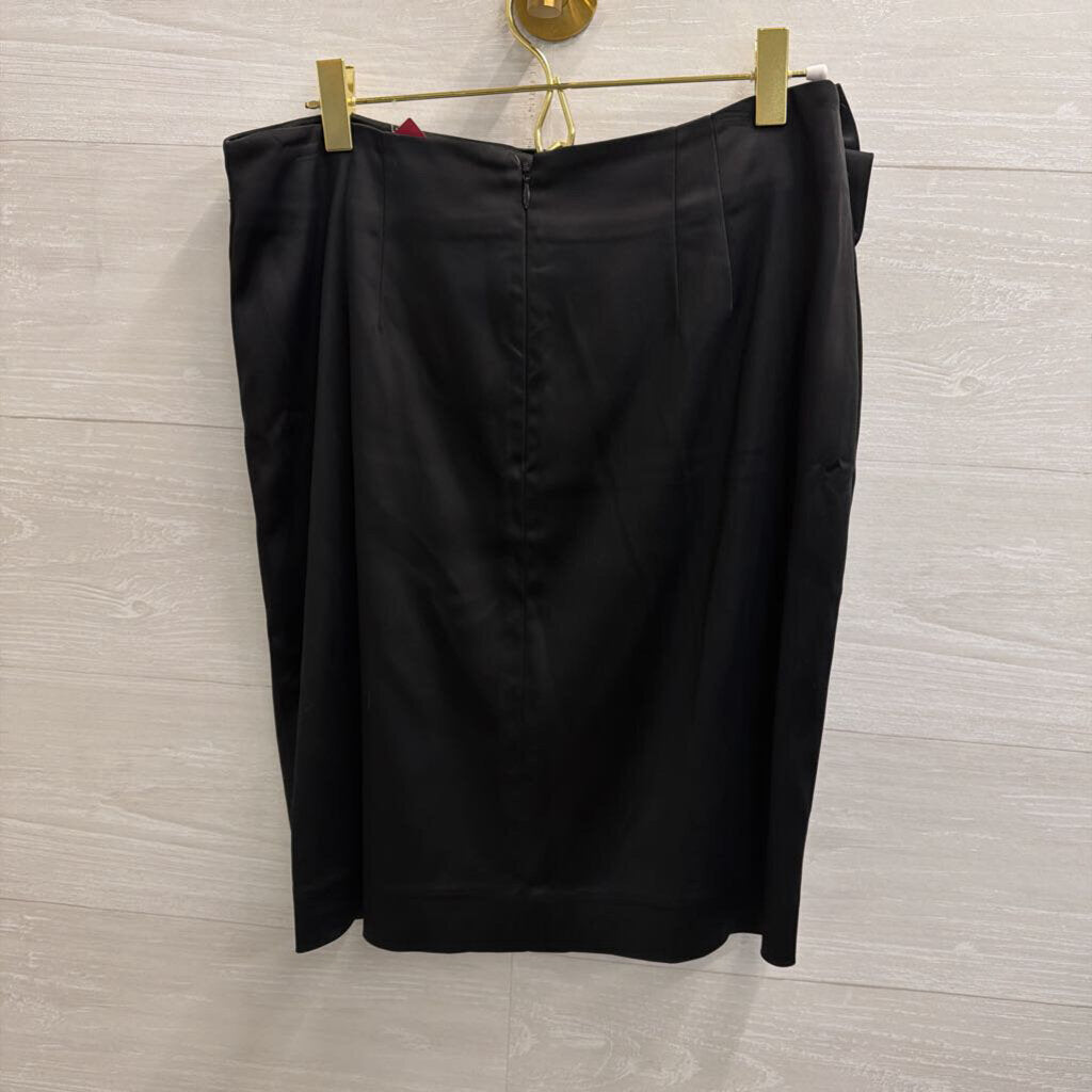 Calvin Klein Black Silky Bow Detail Skirt 6