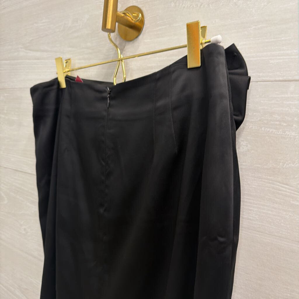 Calvin Klein Black Silky Bow Detail Skirt 6