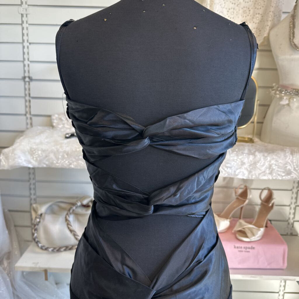 Vintage Rubber Ducky Black Long Formal Dress Large