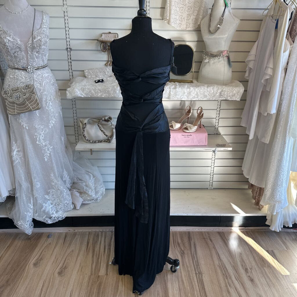 Vintage Rubber Ducky Black Long Formal Dress Large