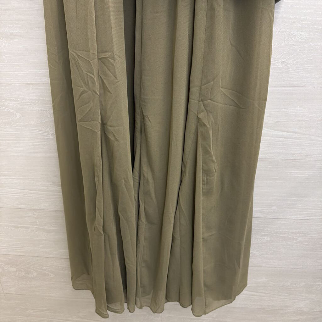4th and Reckless Olive Green Strapless Kathryn Maxi Dress Large
