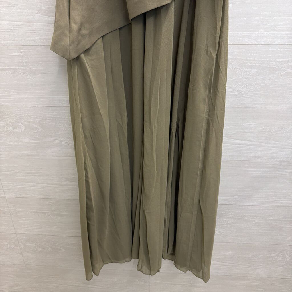4th and Reckless Olive Green Strapless Kathryn Maxi Dress Large