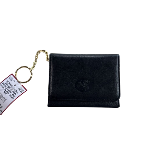 Vintage Buxton Black Leather Key Chain Wallet