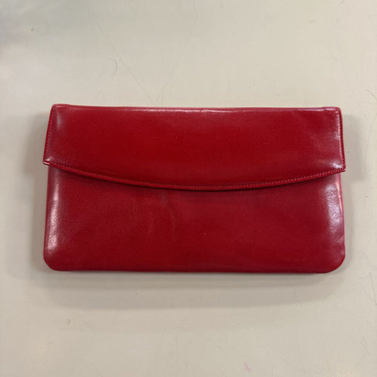 Vintage Ugo Crespi Red Leather Envelope Wallet