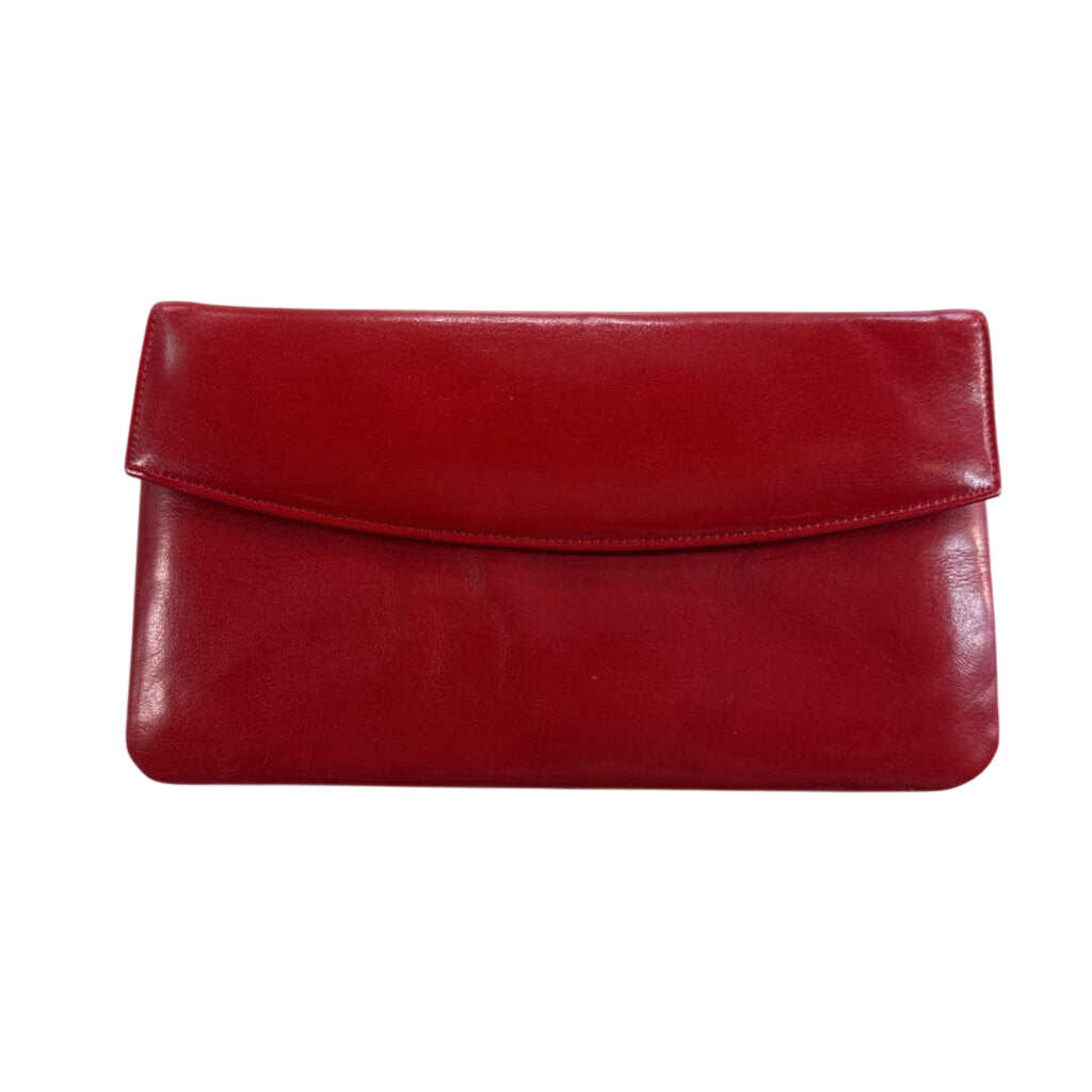Vintage Ugo Crespi Red Leather Envelope Wallet