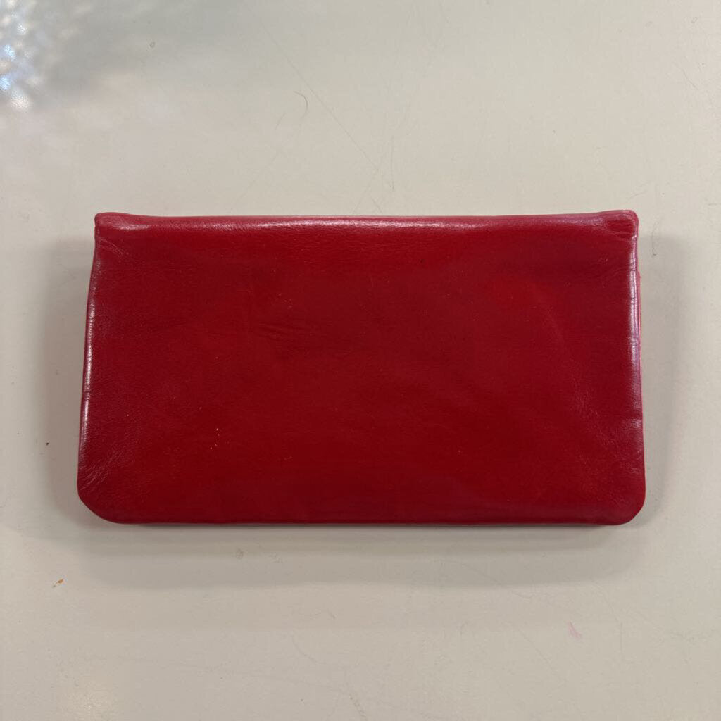 Vintage Ugo Crespi Red Leather Envelope Wallet