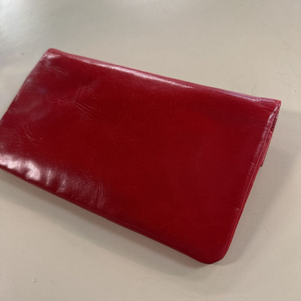 Vintage Ugo Crespi Red Leather Envelope Wallet
