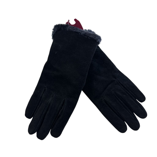 Black Suede Leather Gloves Extra Large