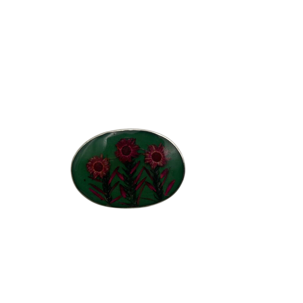 Dried Floral Resin Pin