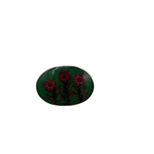 Dried Floral Resin Pin