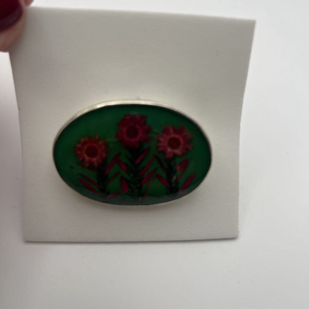 Dried Floral Resin Pin