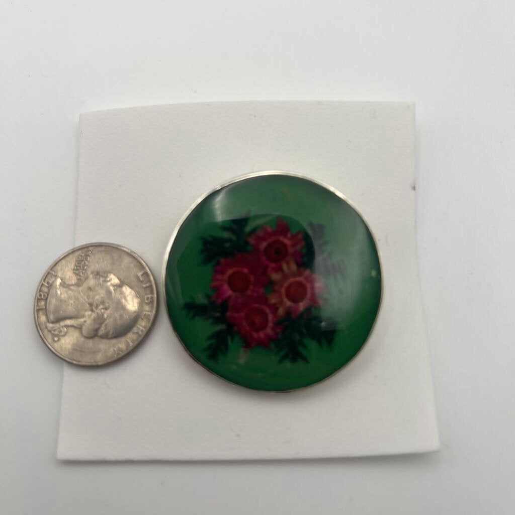 Dried Floral Resin Pin