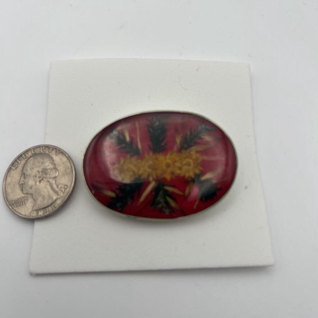 Dried Floral Resin Pin
