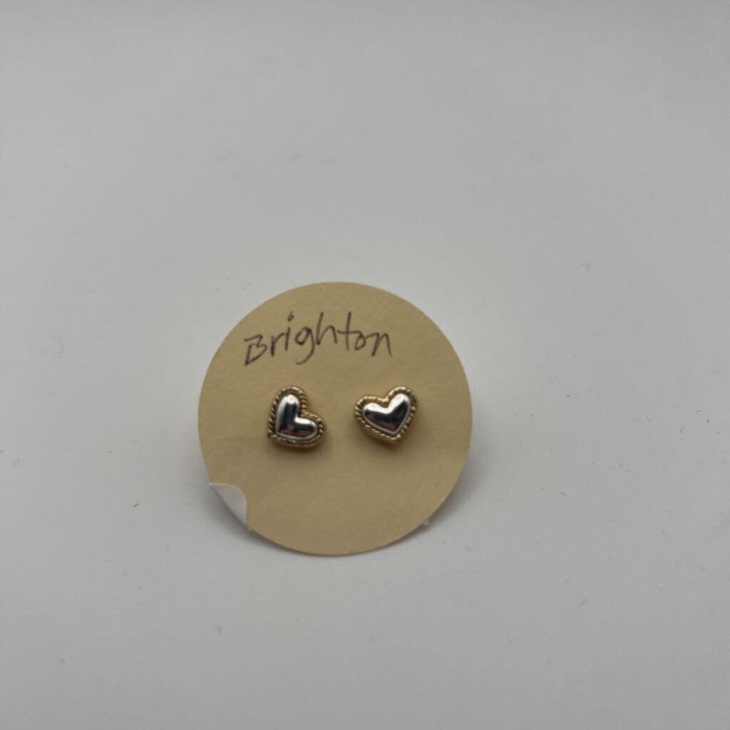 Brighton Silver Heart Stud Earrings