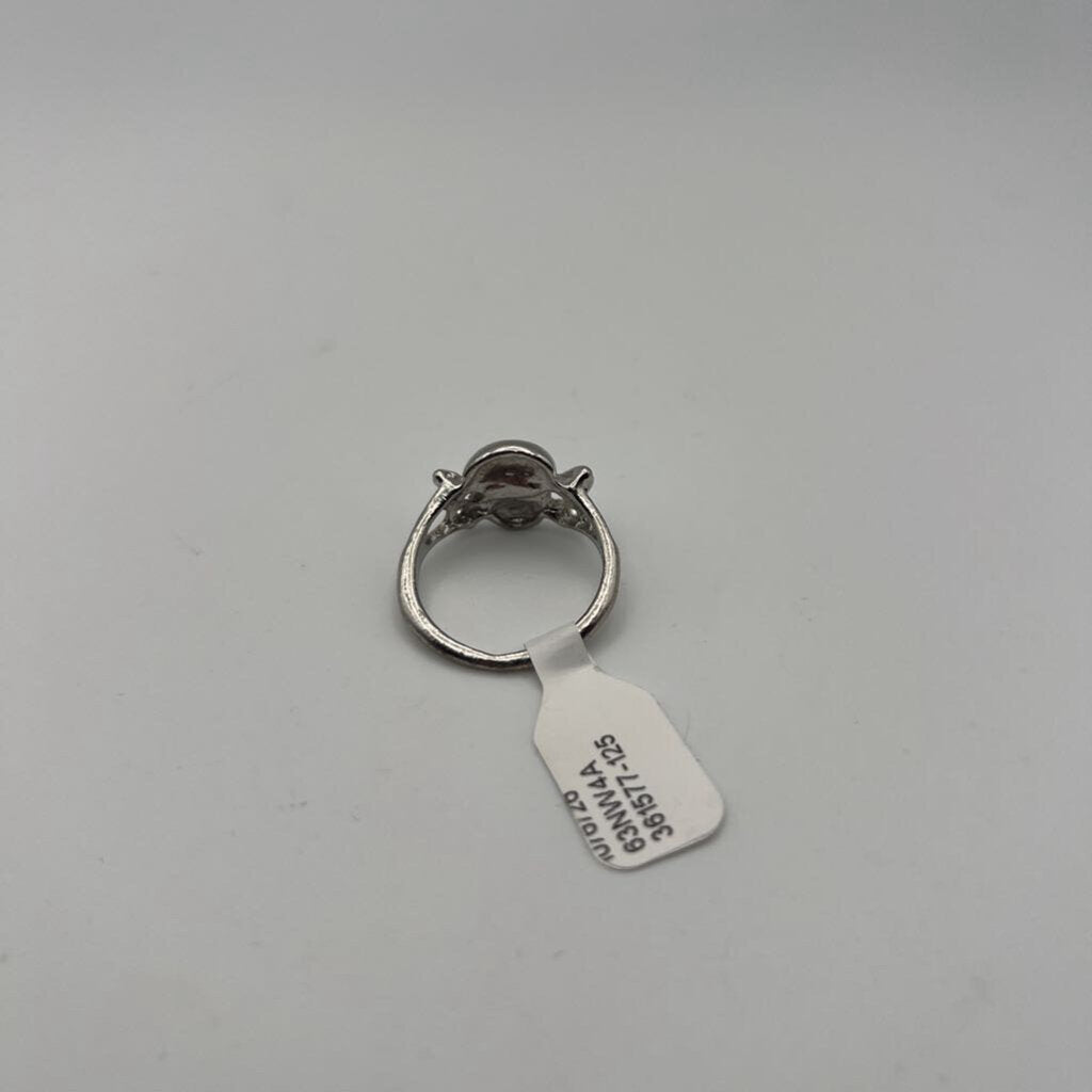 Silver Skull Cross Bone Ring