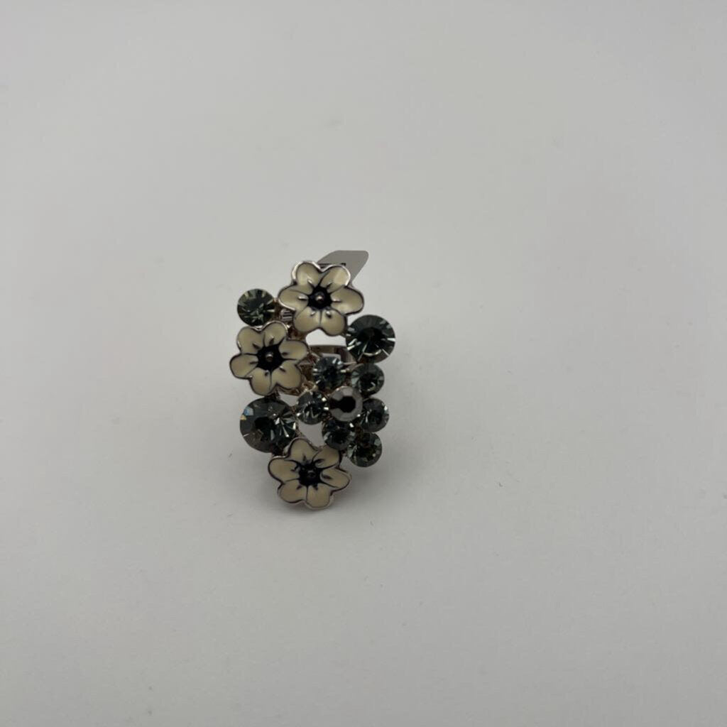Silver Floral Statement Ring
