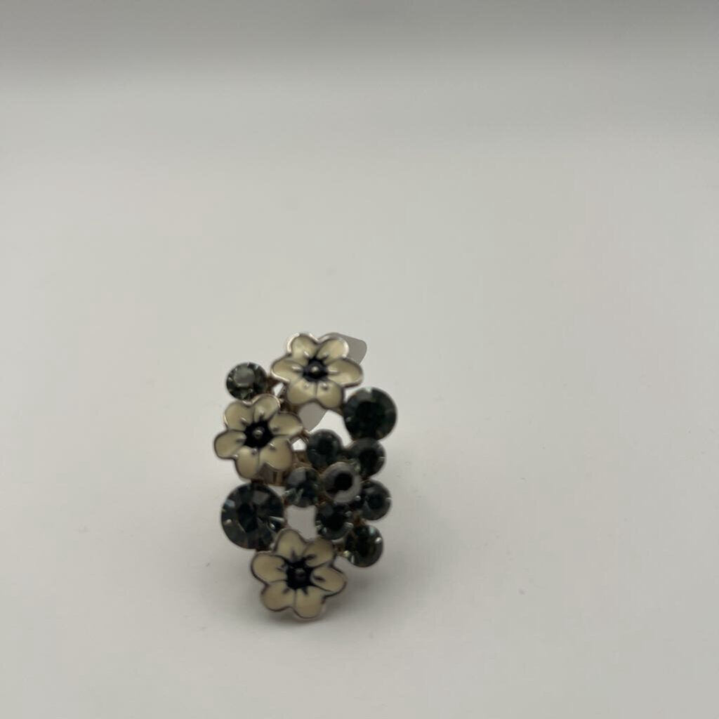 Silver Floral Statement Ring