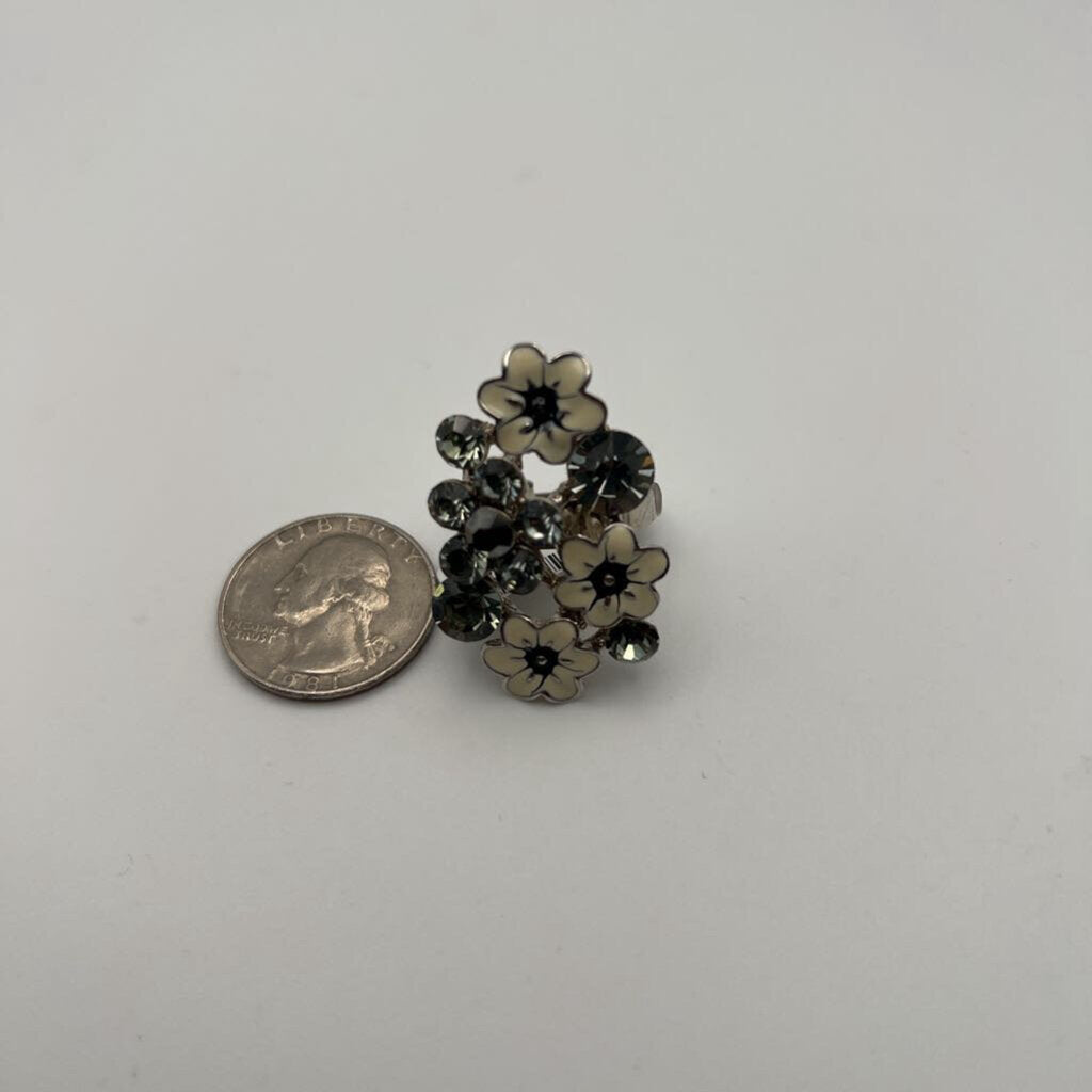 Silver Floral Statement Ring