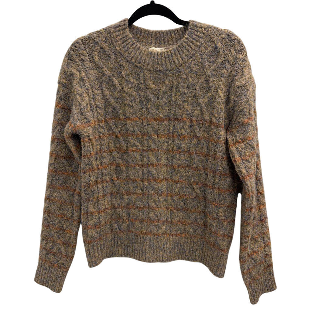 Mystree Brown/ Orange Stripe Knit Sweater Medium