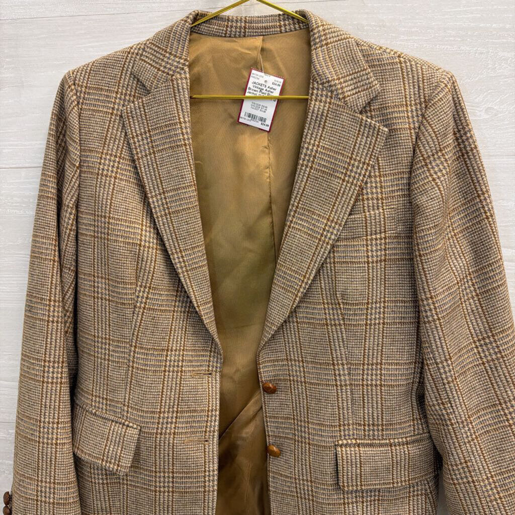 Vintage Asher Brown Plaid Blazer Jacket 12