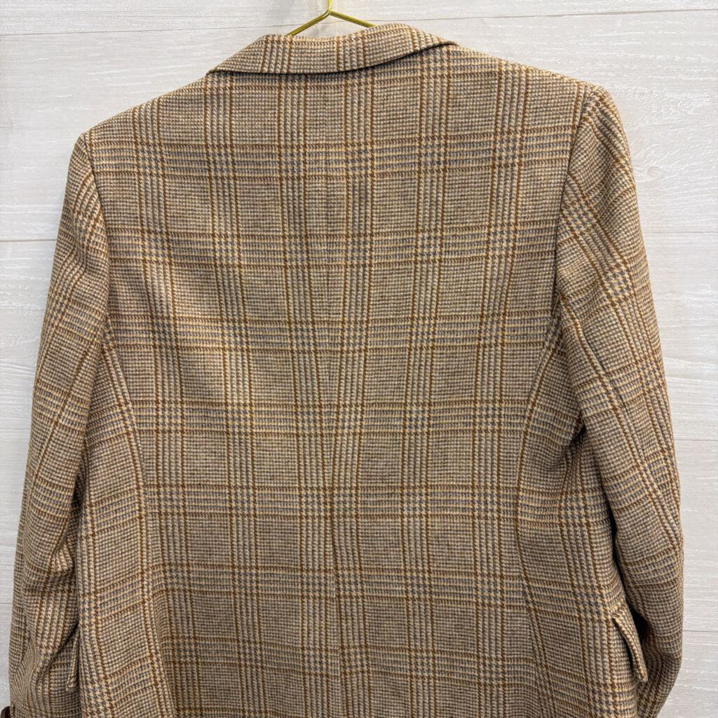 Vintage Asher Brown Plaid Blazer Jacket 12