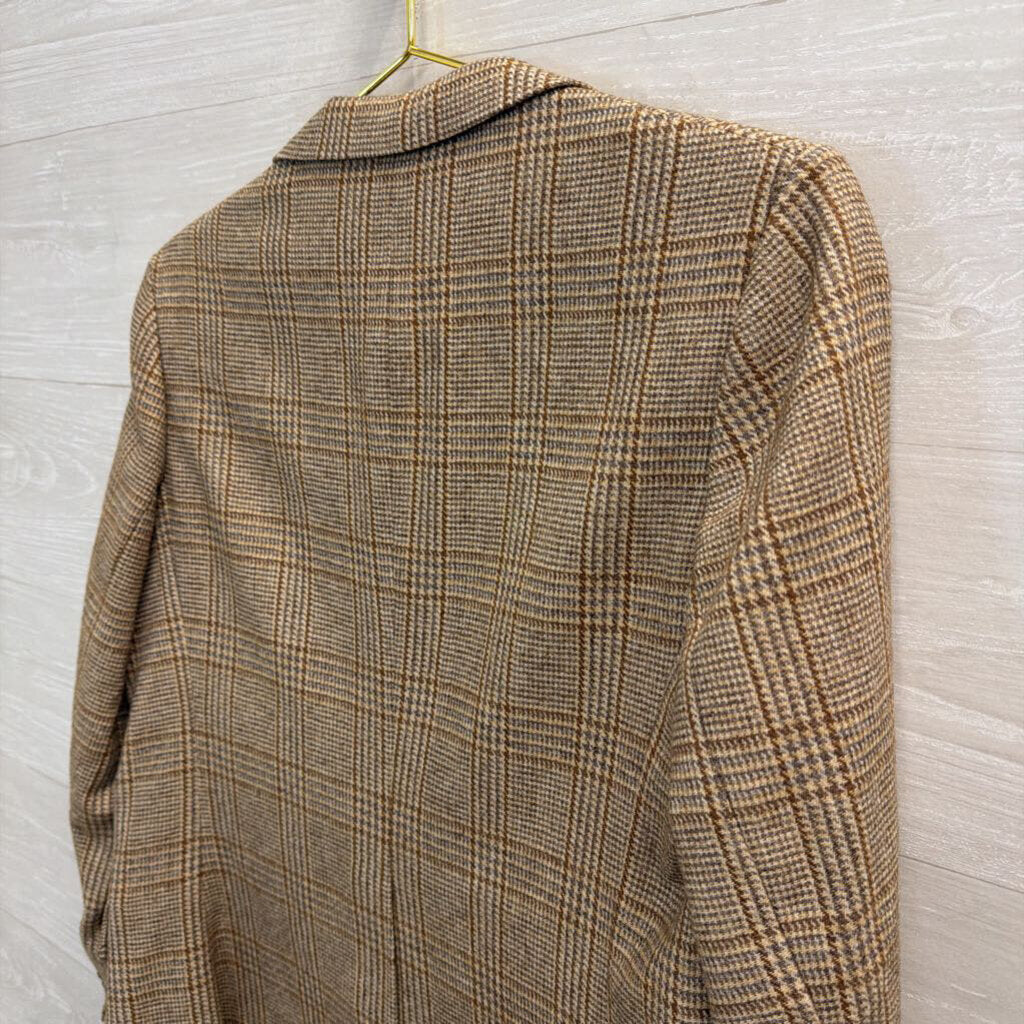 Vintage Asher Brown Plaid Blazer Jacket 12