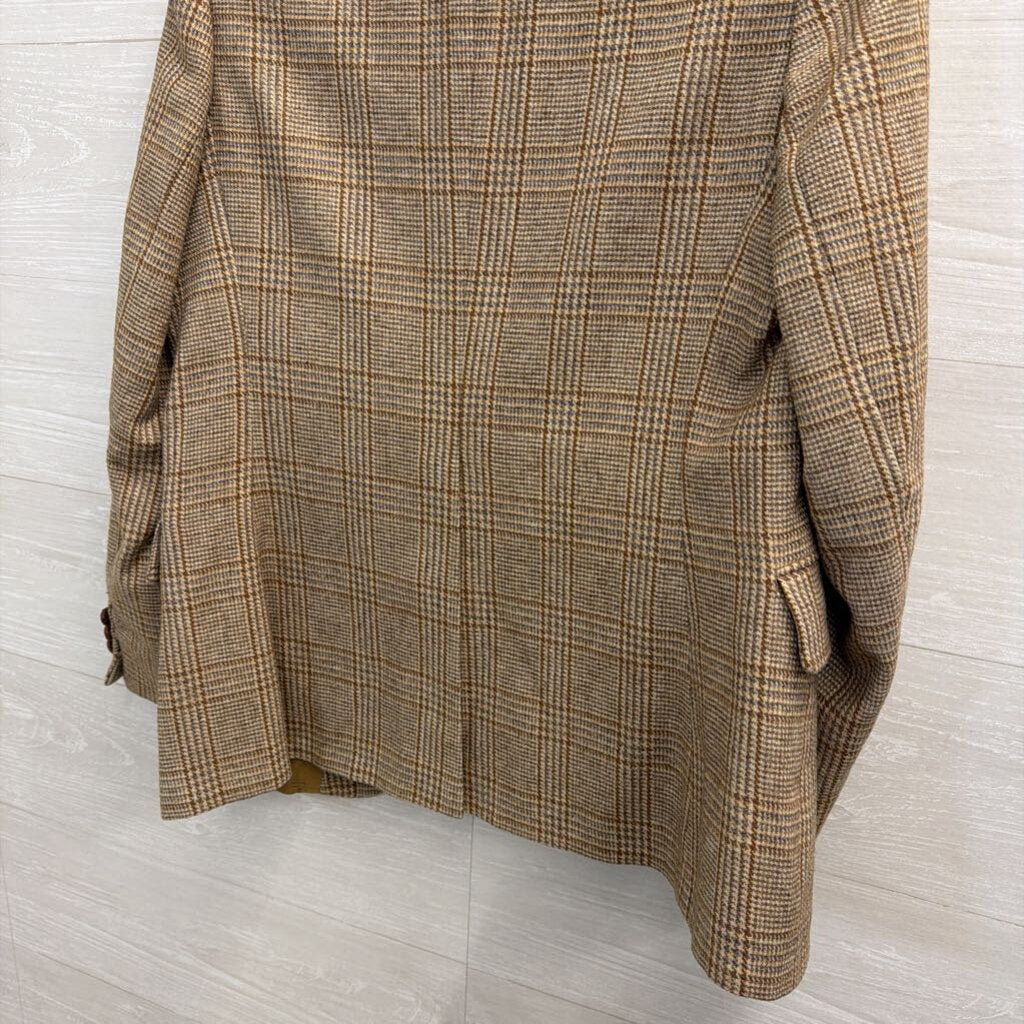 Vintage Asher Brown Plaid Blazer Jacket 12