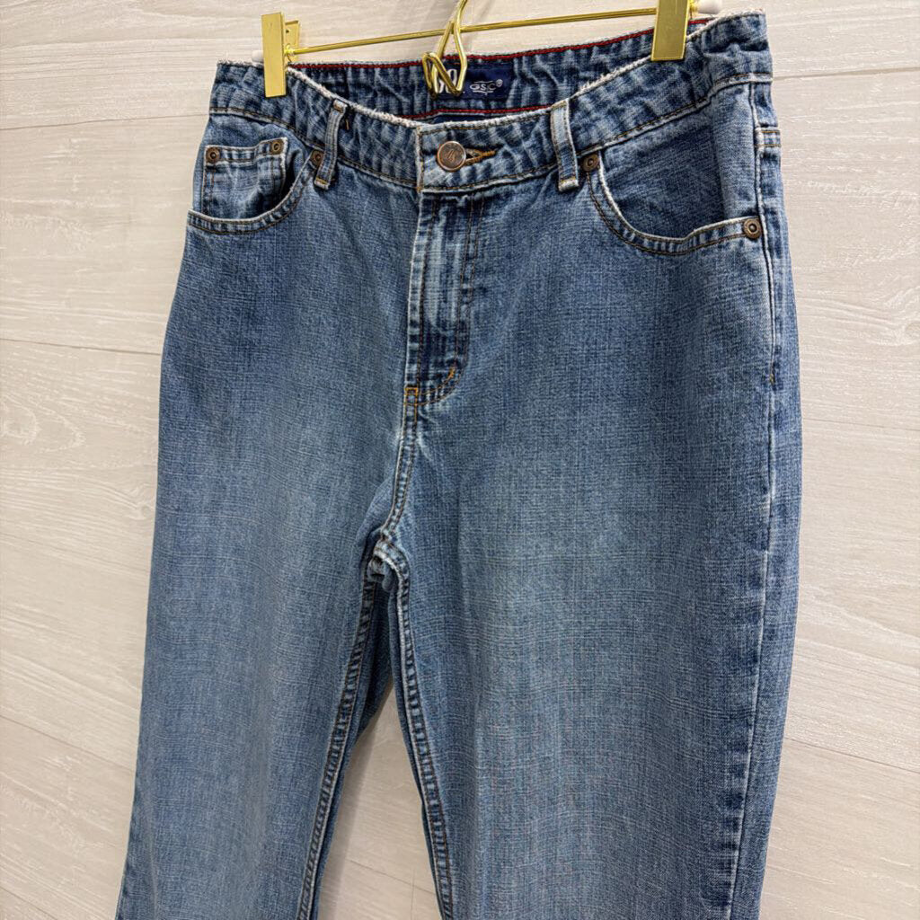 SO Medium Wash Flare Leg Jeans 9 Long