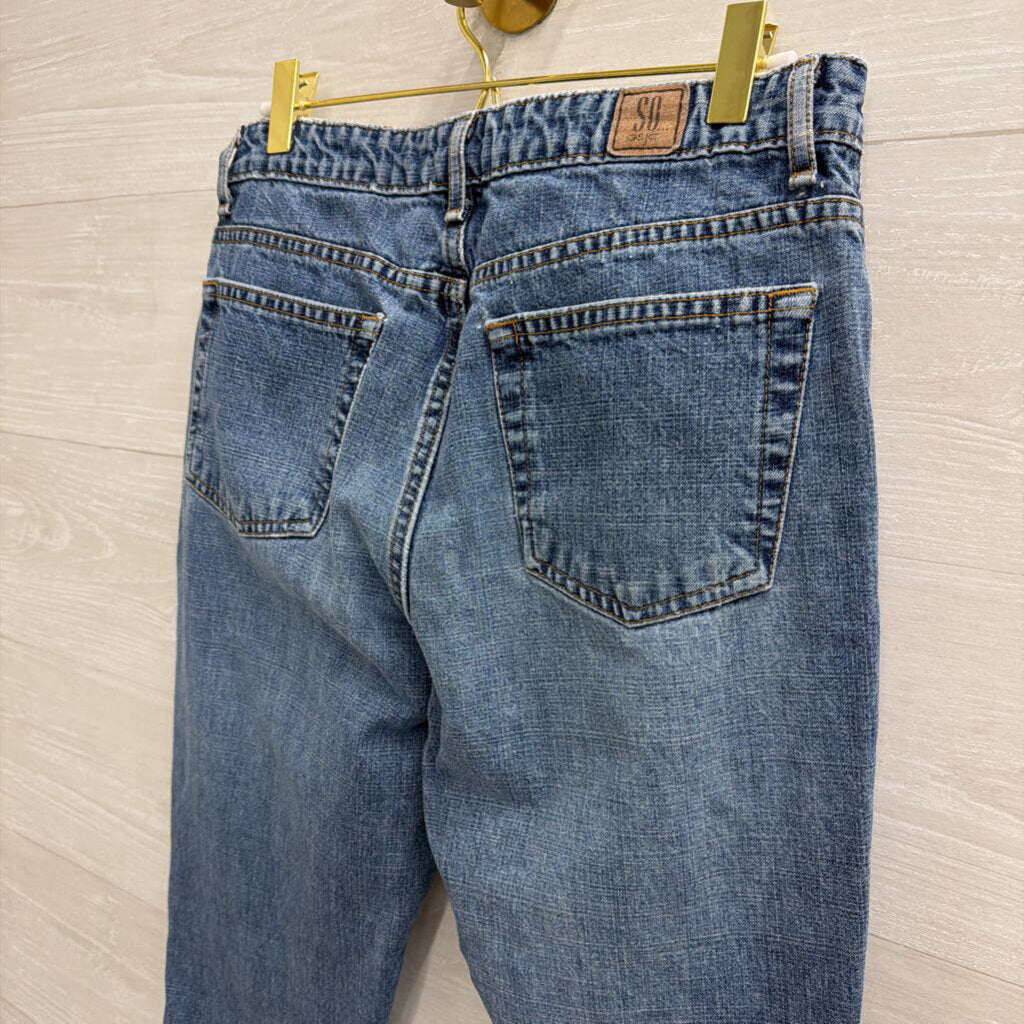 SO Medium Wash Flare Leg Jeans 9 Long