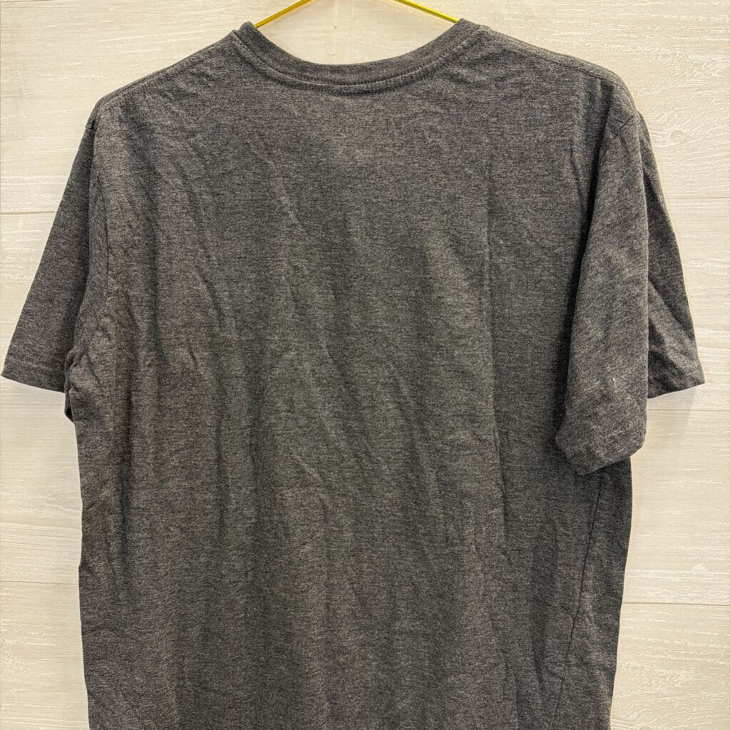 Grey/ White Mushroom Short Sleeve Graphic Tee Large