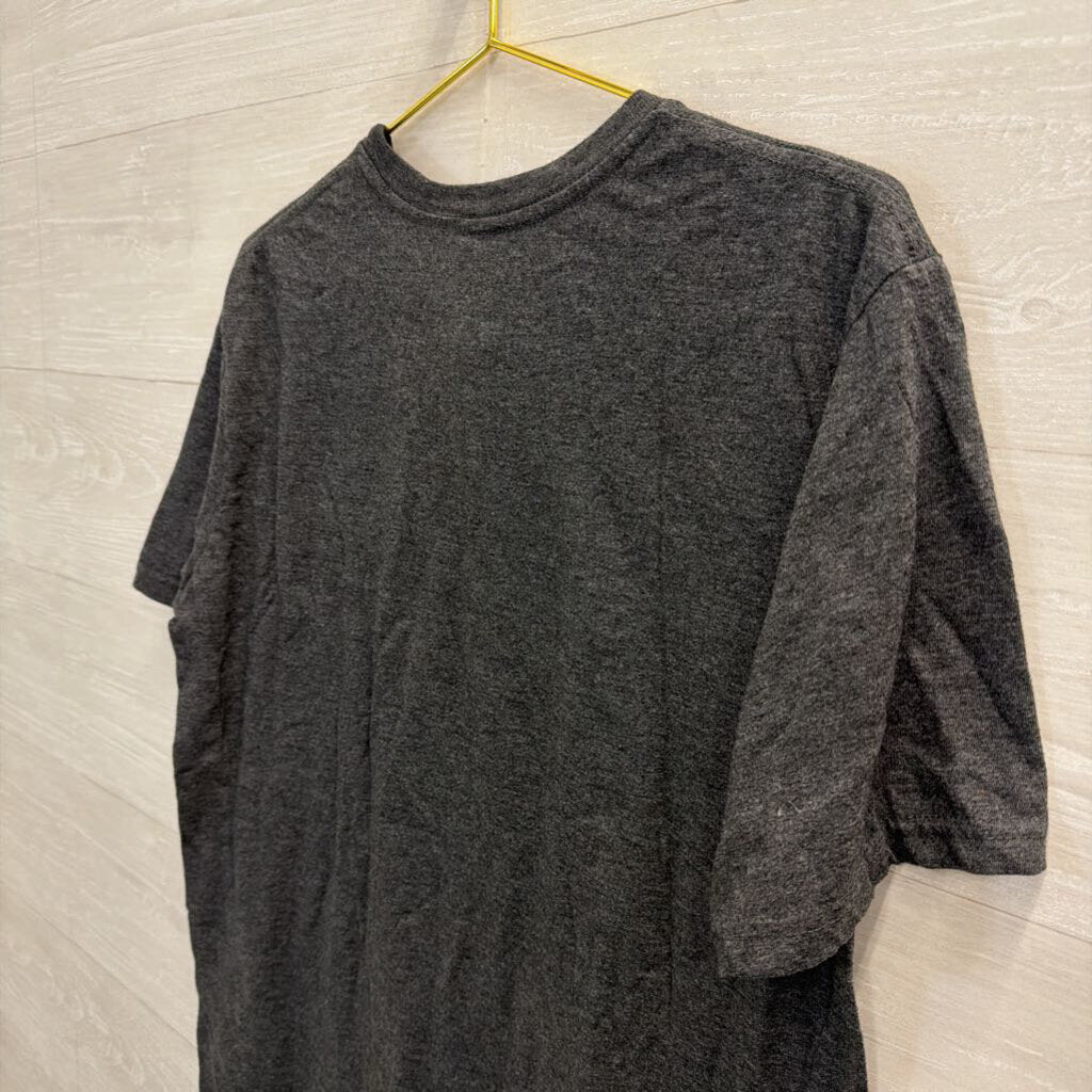 Grey/ White Mushroom Short Sleeve Graphic Tee Large