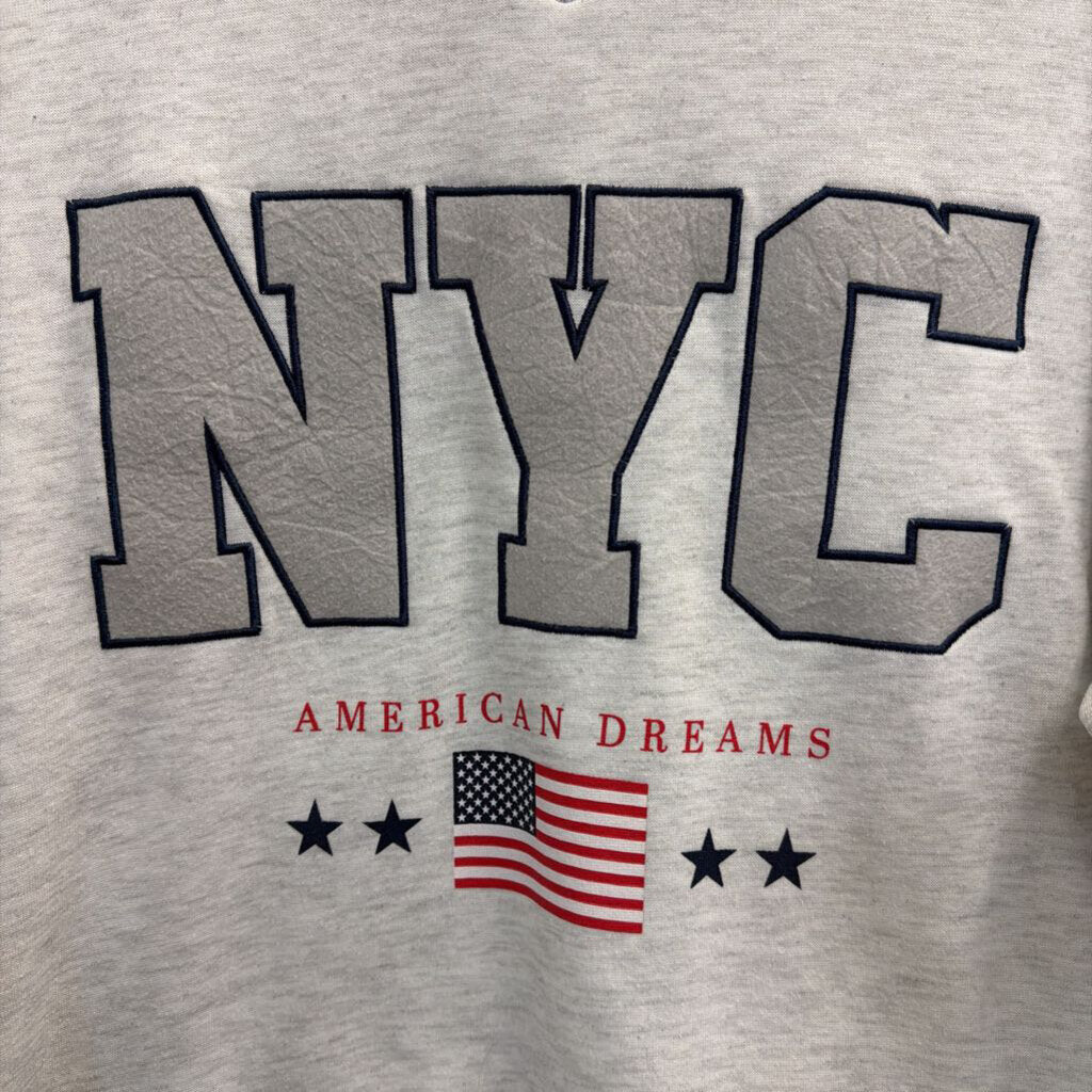 Grey NYC V Neck Sweatshirt Small
