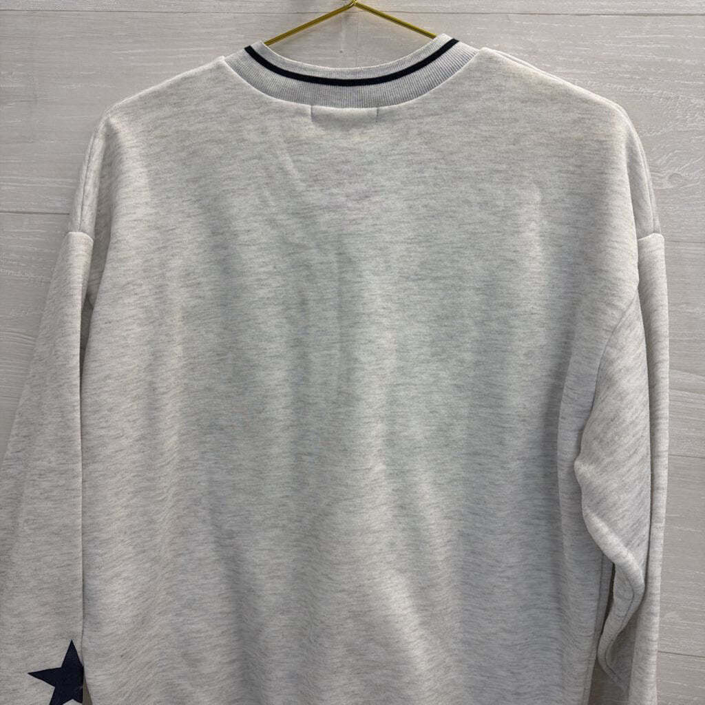 Grey NYC V Neck Sweatshirt Small