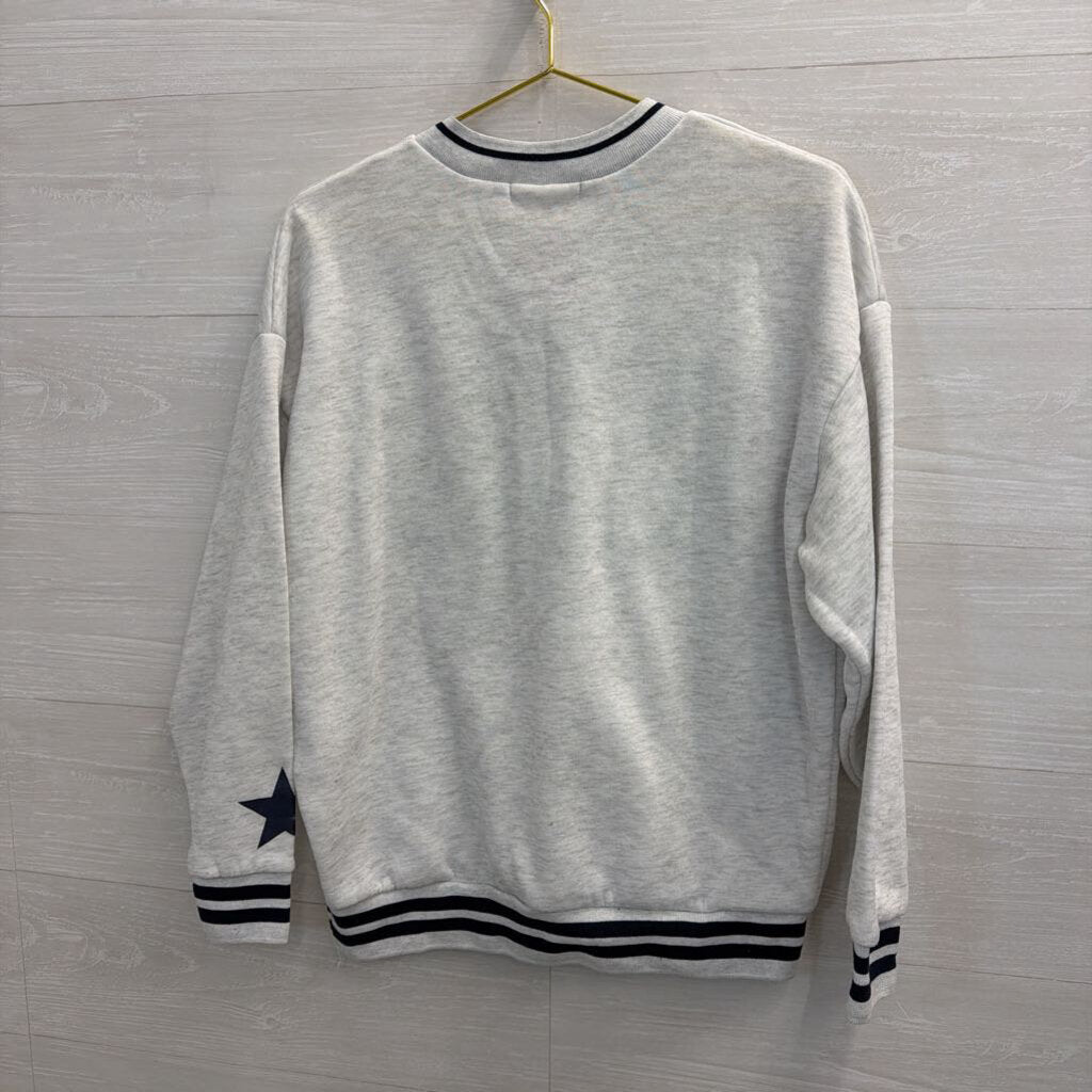 Grey NYC V Neck Sweatshirt Small