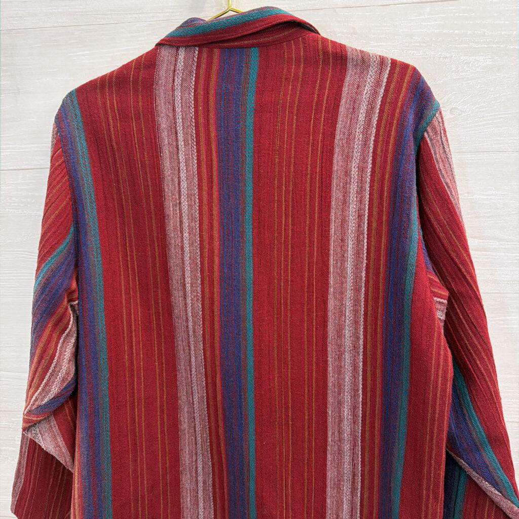 Vintage DK Gold Red/ Multi Striped Blazer Jacket 16